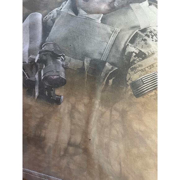 The Mountain Mens Cotton Y2K Green Tie Dye Bull Dog Army Graphic Tee Size 2XL - Picture 13 of 14